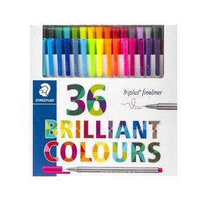 روان نویس نوک نمدی استدلر 36 رنگ جعبه مقوایی Staedtler Fineliner 36 colors